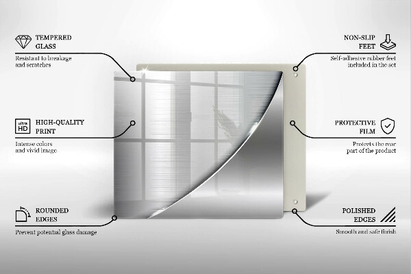 Tagliere in vetro temperato Forme metalliche