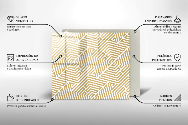 Tagliere in vetro temperato Linee geometriche