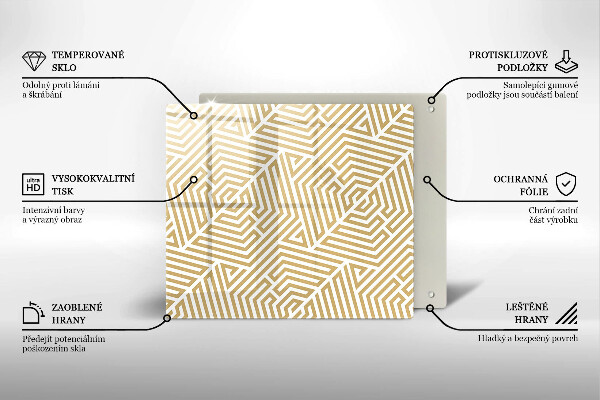 Tagliere in vetro temperato Linee geometriche