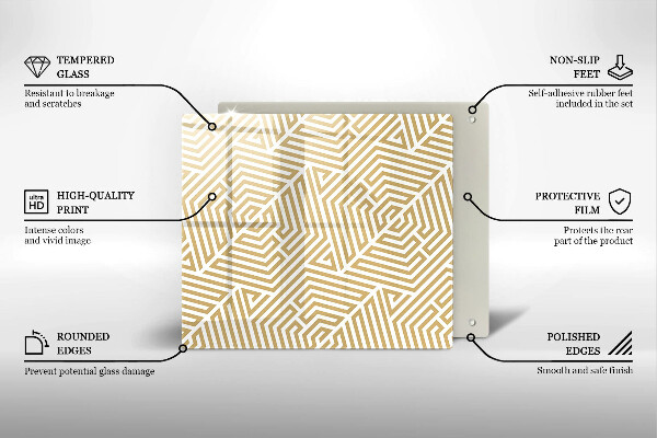 Tagliere in vetro temperato Linee geometriche