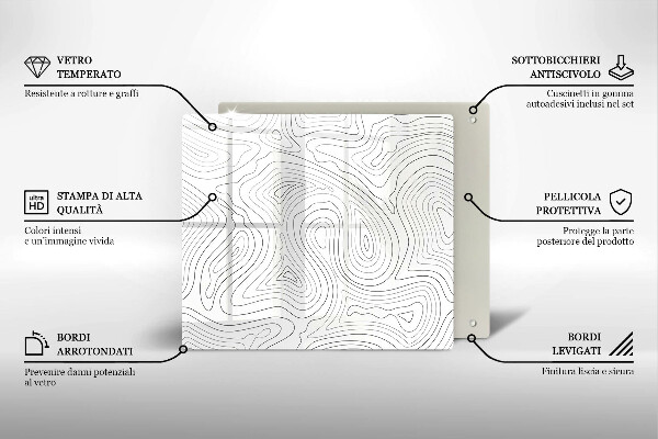 Tagliere in vetro temperato Forme astratte