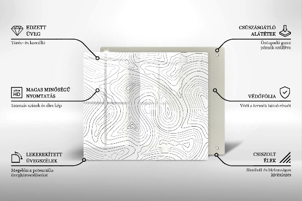 Tagliere in vetro temperato Forme astratte