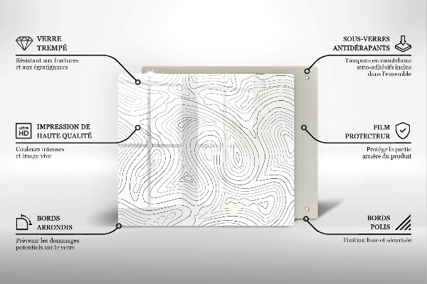 Tagliere in vetro temperato Forme astratte