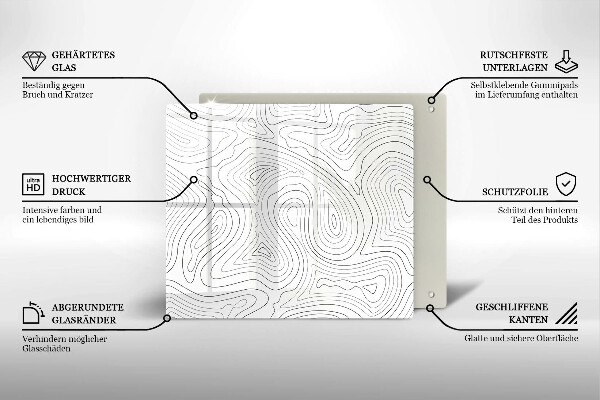Tagliere in vetro temperato Forme astratte