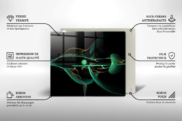 Tagliere in vetro temperato Astrazione moderna