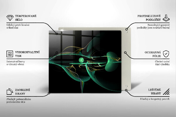 Tagliere in vetro temperato Astrazione moderna