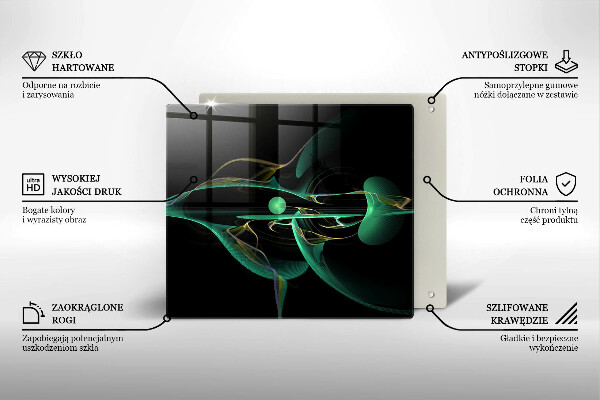 Tagliere in vetro temperato Astrazione moderna