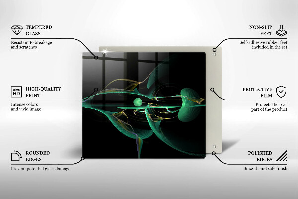 Tagliere in vetro temperato Astrazione moderna