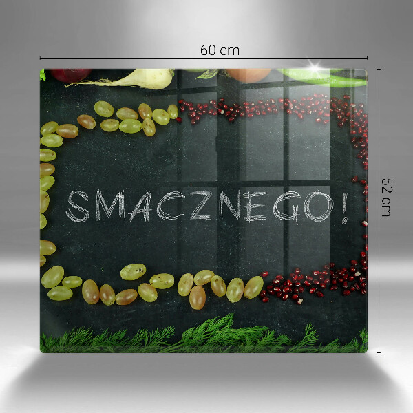 Tagliere in vetro temperato Iscrizione Buon appetito!