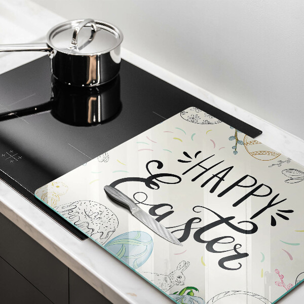 Tagliere in vetro temperato Happy Easter