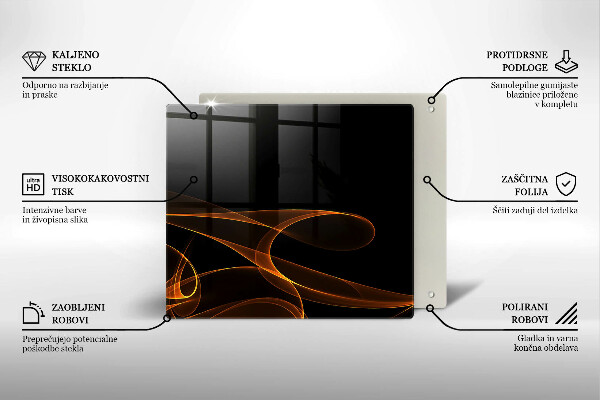 Tagliere in vetro temperato Linee astratte
