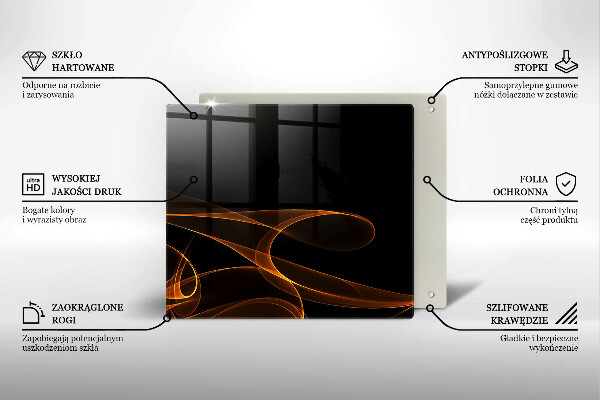 Tagliere in vetro temperato Linee astratte