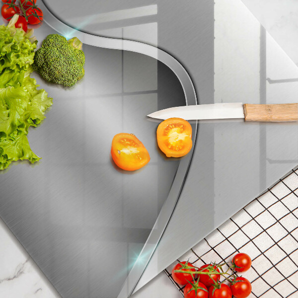 Tagliere in vetro temperato Astrazione del metallo