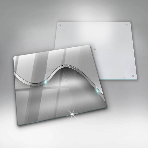 Tagliere in vetro temperato Astrazione del metallo