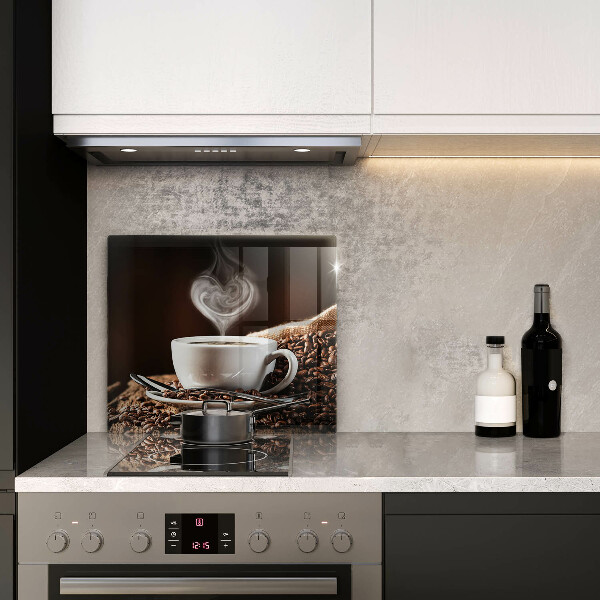 Tagliere in vetro temperato Caffè e una tazza