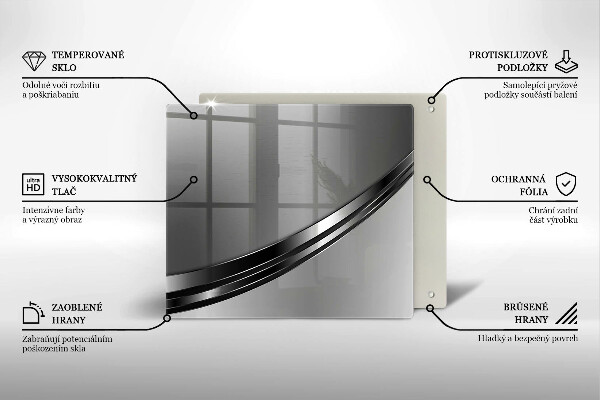 Tagliere in vetro Astrazione del metallo