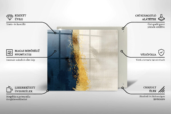 Tagliere in vetro temperato Astrazione dell'oro