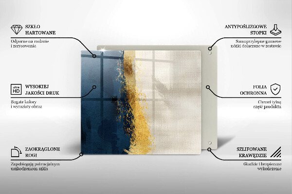 Tagliere in vetro temperato Astrazione dell'oro