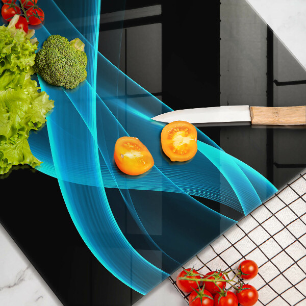 Tagliere in vetro Astrazione blu