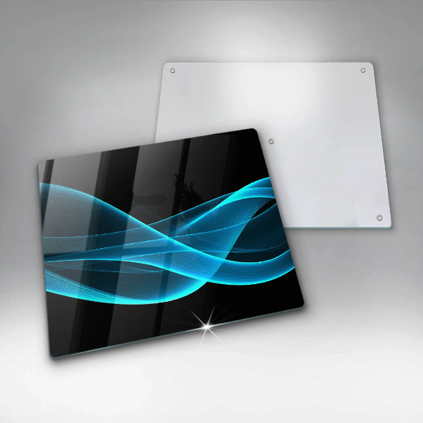 Tagliere in vetro Astrazione blu