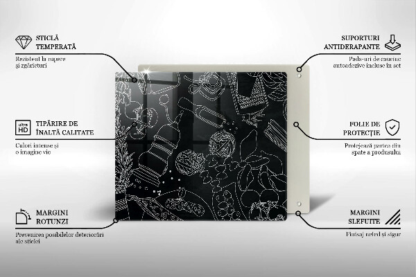 Tagliere in vetro temperato Accessori per la cucina