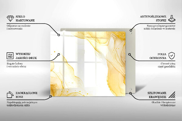 Tagliere in vetro temperato Astrazione dorata