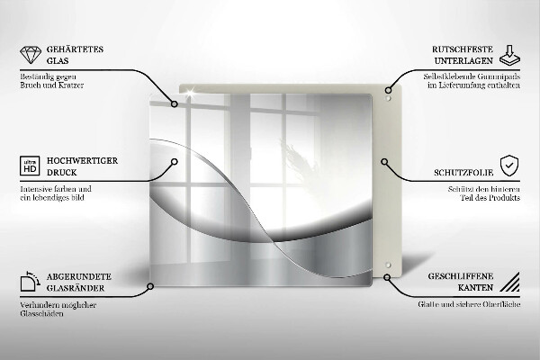 Tagliere in vetro temperato Disegno di linee astratte