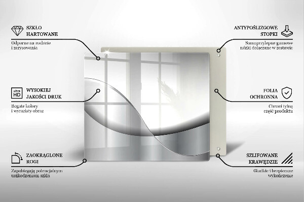 Tagliere in vetro temperato Disegno di linee astratte