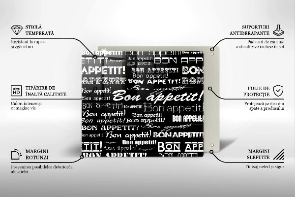 Tagliere in vetro temperato Bon appetit