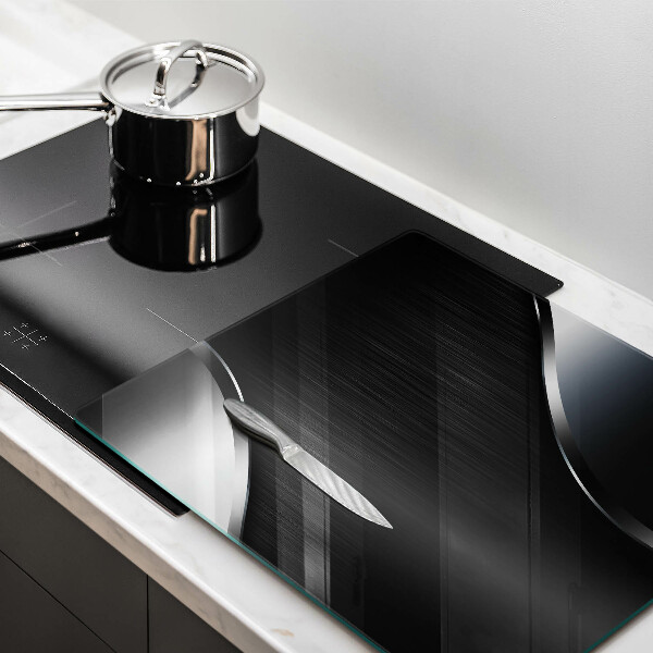 Tagliere in vetro temperato Astrazione del metallo