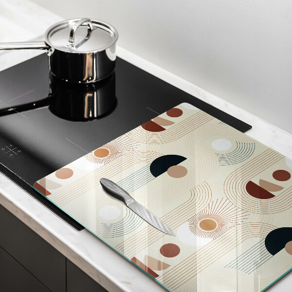 Tagliere in vetro temperato Forme geometriche boho