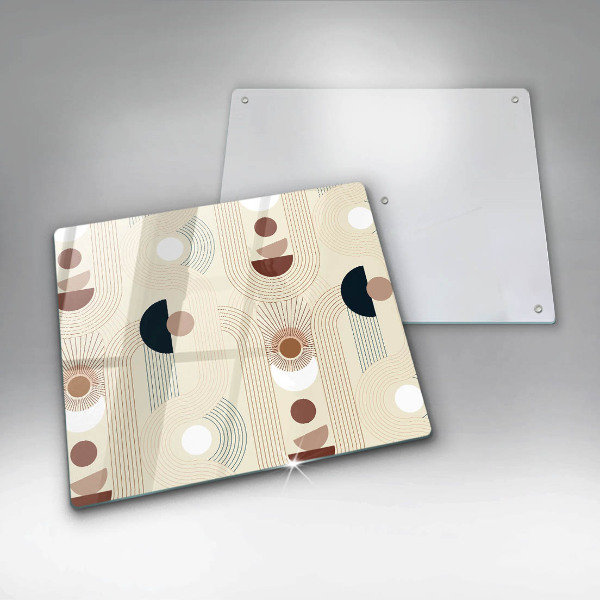 Tagliere in vetro temperato Forme geometriche boho