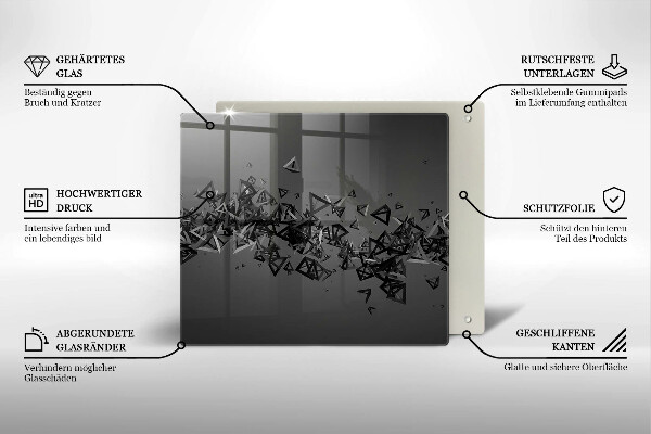 Tagliere in vetro temperato Forme astratte 3D