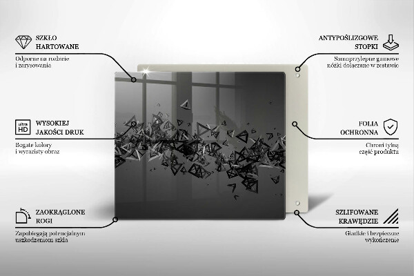 Tagliere in vetro temperato Forme astratte 3D