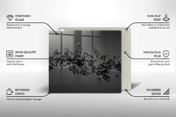 Tagliere in vetro temperato Forme astratte 3D