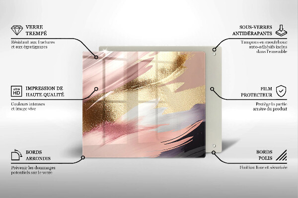 Tagliere in vetro Macchie pastello