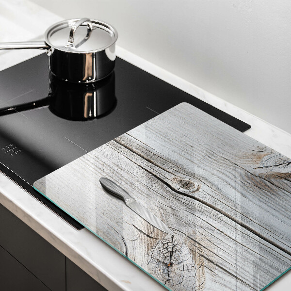 Tagliere in vetro Struttura in legno chiaro