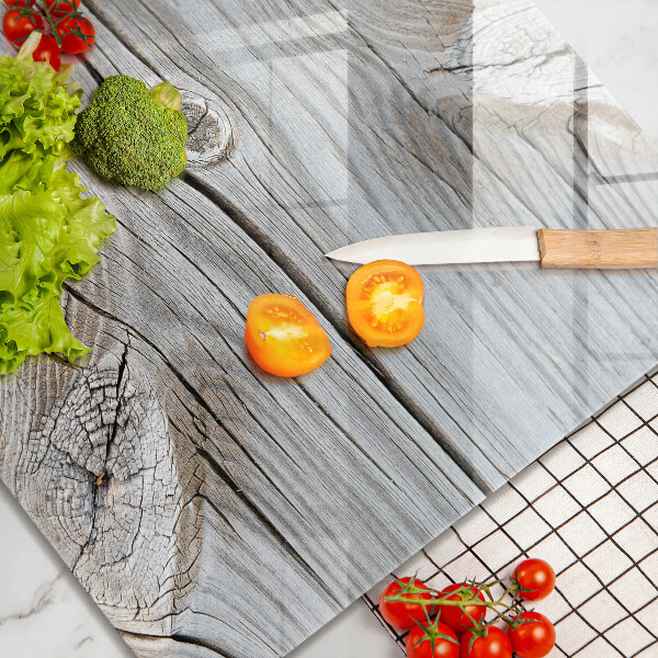 Tagliere in vetro Struttura in legno chiaro