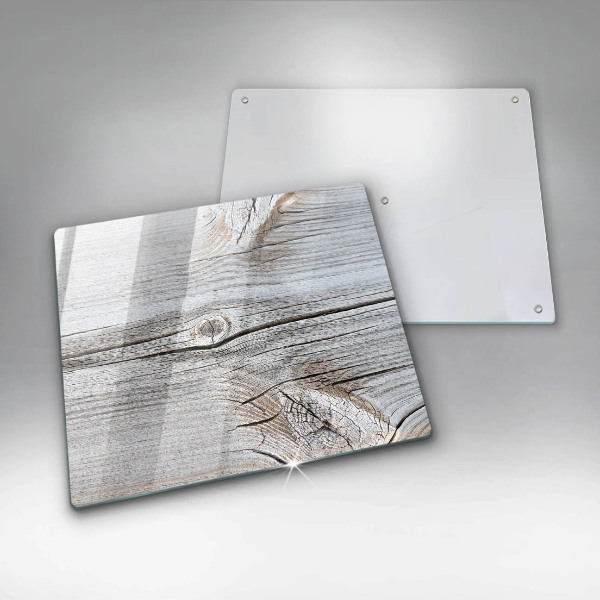 Tagliere in vetro Struttura in legno chiaro