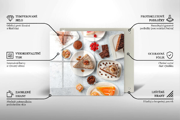 Tagliere in vetro La dolcezza della torta