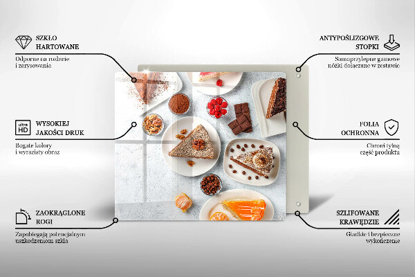 Tagliere in vetro La dolcezza della torta