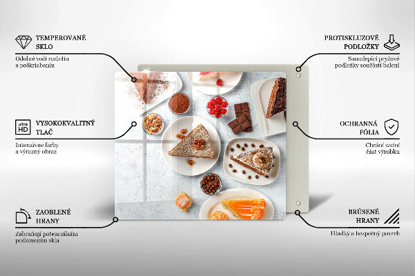 Tagliere in vetro La dolcezza della torta