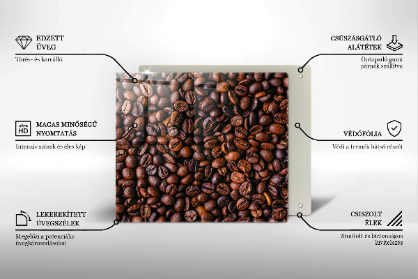 Tagliere in vetro Chicchi di caffè