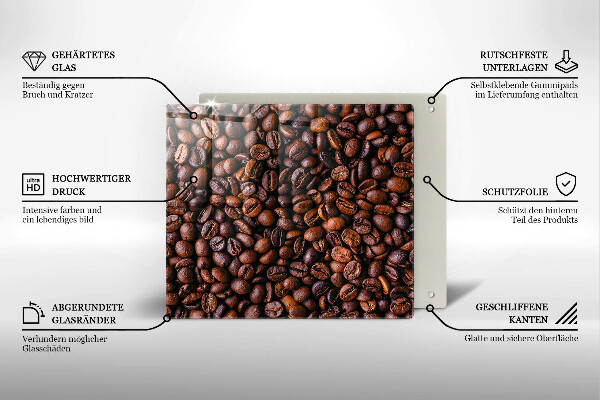 Tagliere in vetro Chicchi di caffè