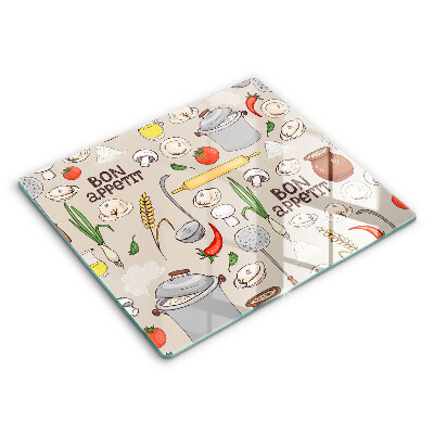 Tagliere in vetro Illustrazione della cucina