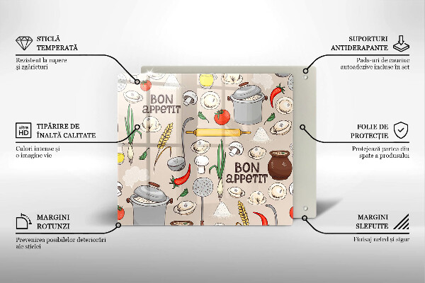 Tagliere in vetro Illustrazione della cucina