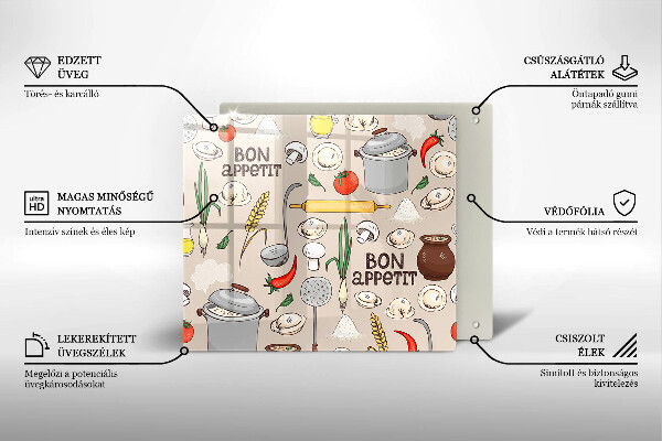 Tagliere in vetro Illustrazione della cucina