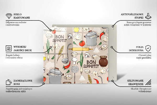 Tagliere in vetro Illustrazione della cucina