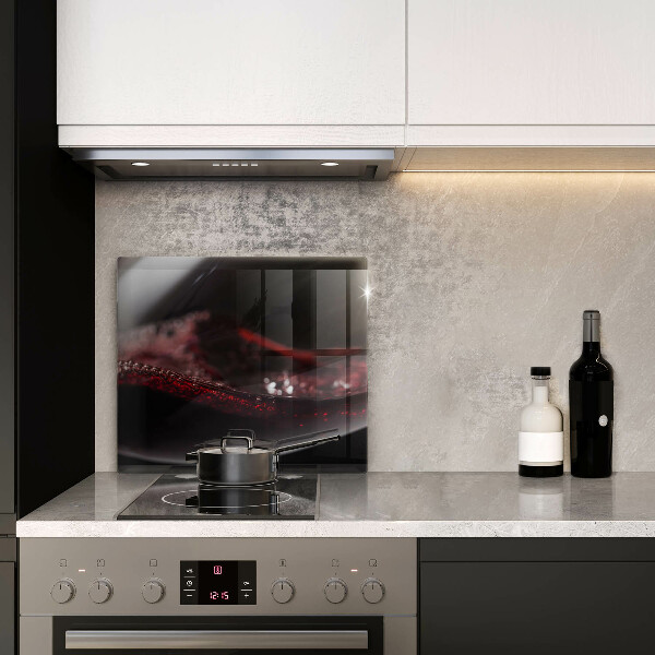 Tagliere in vetro Vino rosso in un bicchiere