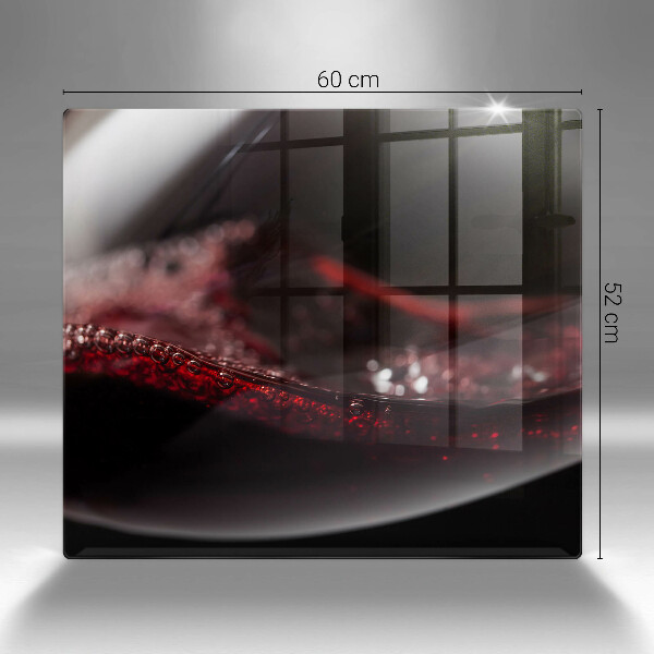 Tagliere in vetro Vino rosso in un bicchiere